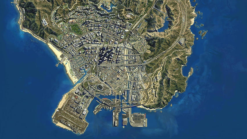 Mapa de GTA V [2560x1440], mapa de fondo de pantalla
