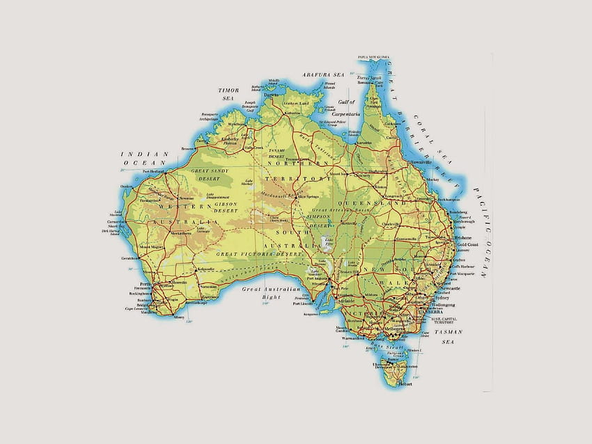 Australia Map HD wallpaper