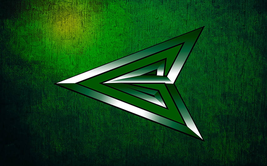 Green Arrow Logo, green logo HD wallpaper