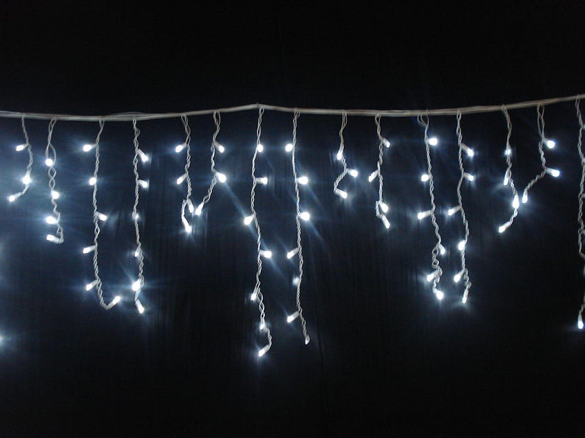 Idéias deliciosas Luzes de Natal em cascata 22 Melhores sincelos de LED, sincelos de natal papel de parede HD