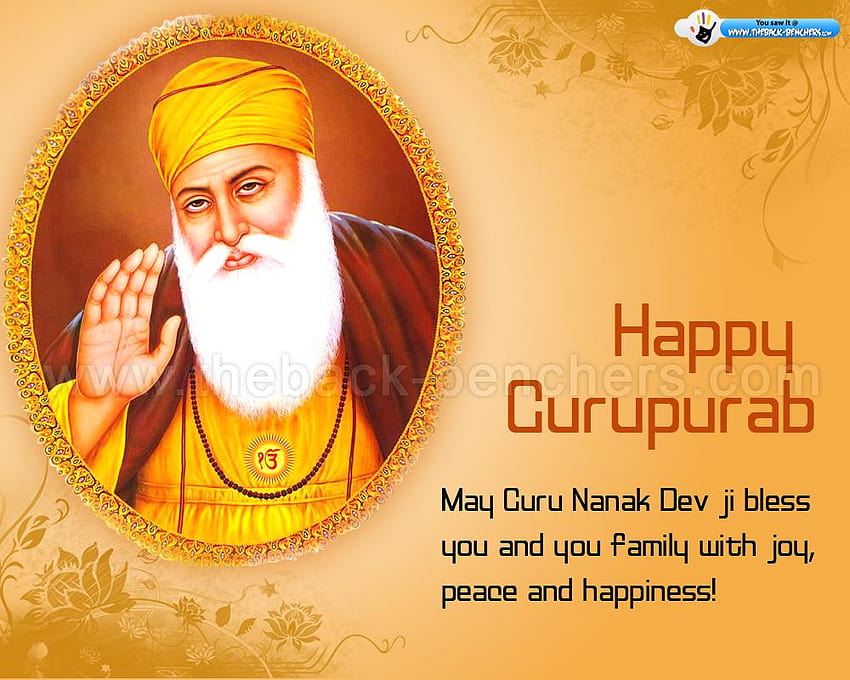 Happy Guru Nanak Dev ji Gurpurab Wishes Guru Nanak, guru nanak jayanti HD wallpaper