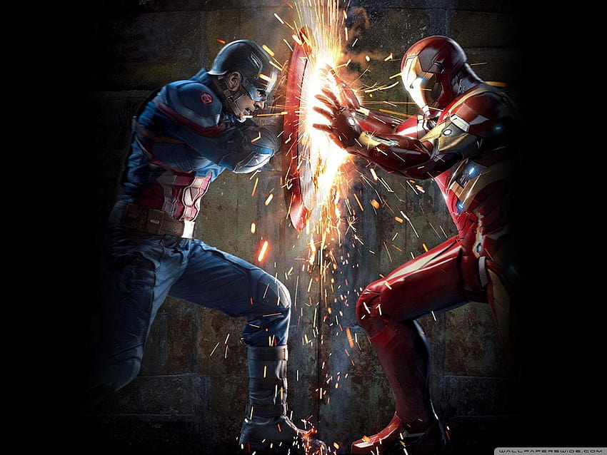 キャプテン・アメリカ シビル・ウォー ❤ for Ultra、アイアンマン vs キャプテン・アメリカ 高画質の壁紙