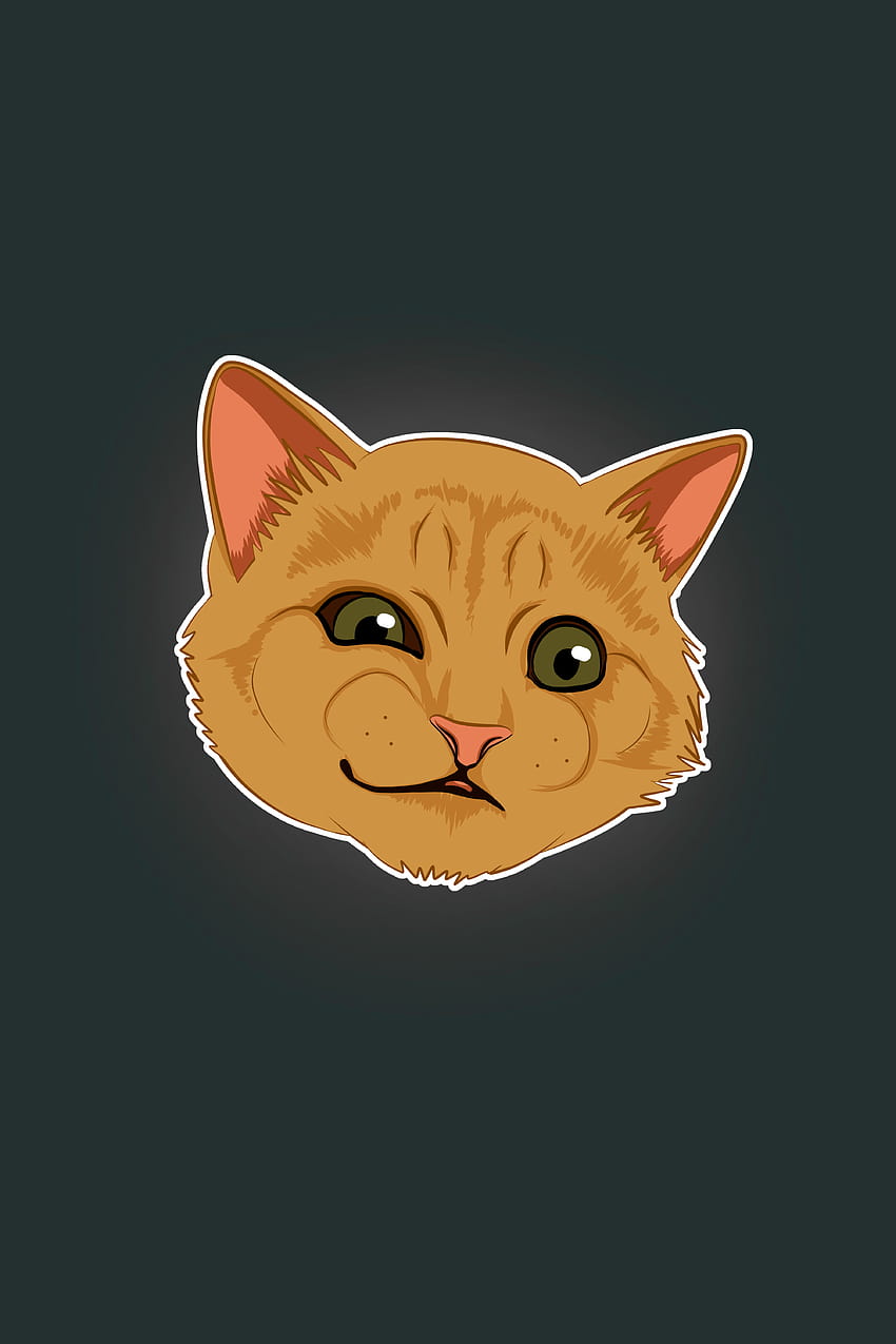 Cat, Emotions, Funny, Art, Meme, meme cat HD phone wallpaper