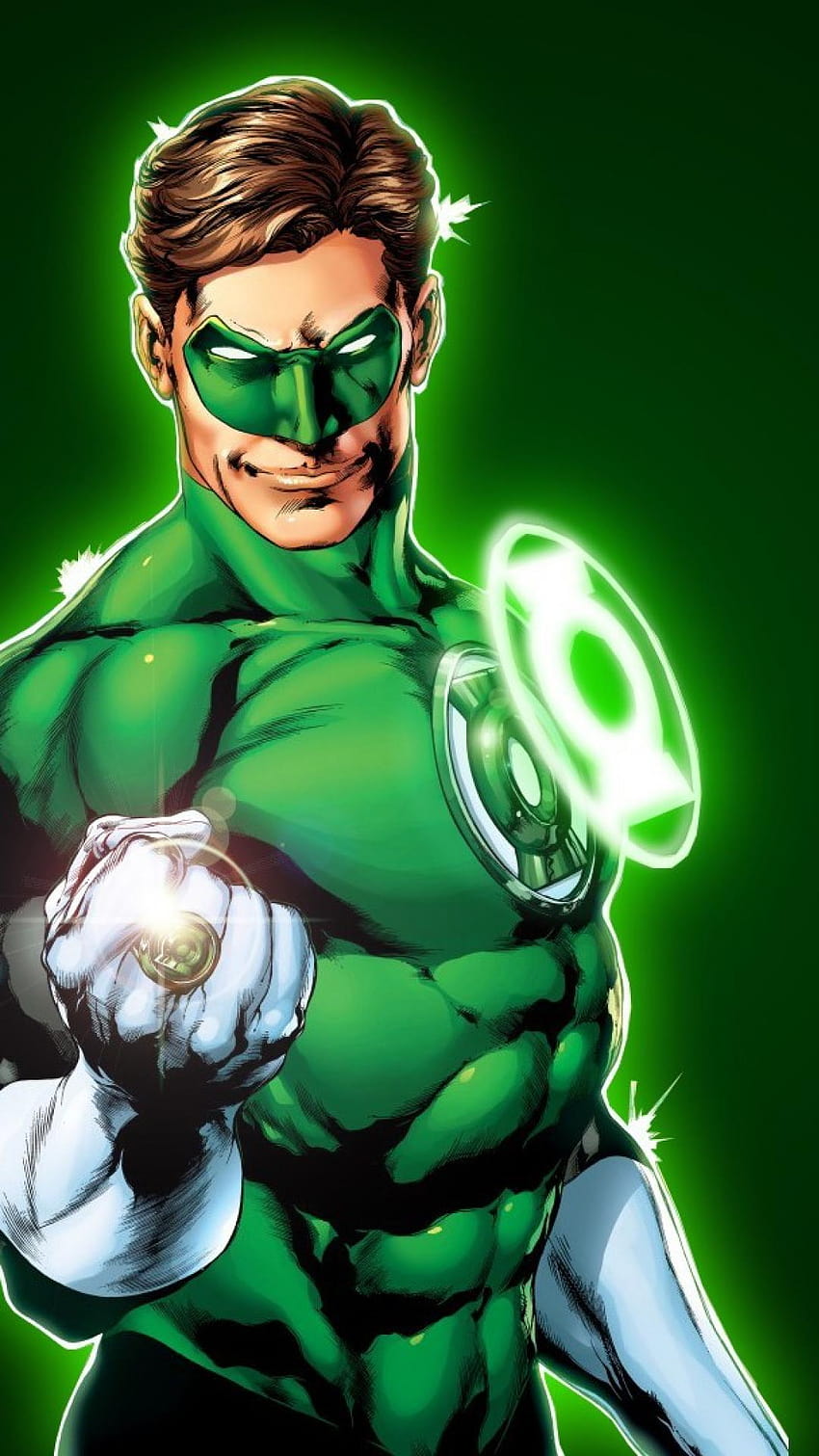 Green Lantern Hal Jordan Comics, зелен фенер hal jordan dc комикси HD тапет за телефон