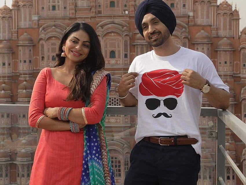 This Day That Year: Neeru Bajwa and Diljit Dosanjh won hearts with THIS bts from 'Shadaa', sonam bajwa and diljit dosanjh HD wallpaper