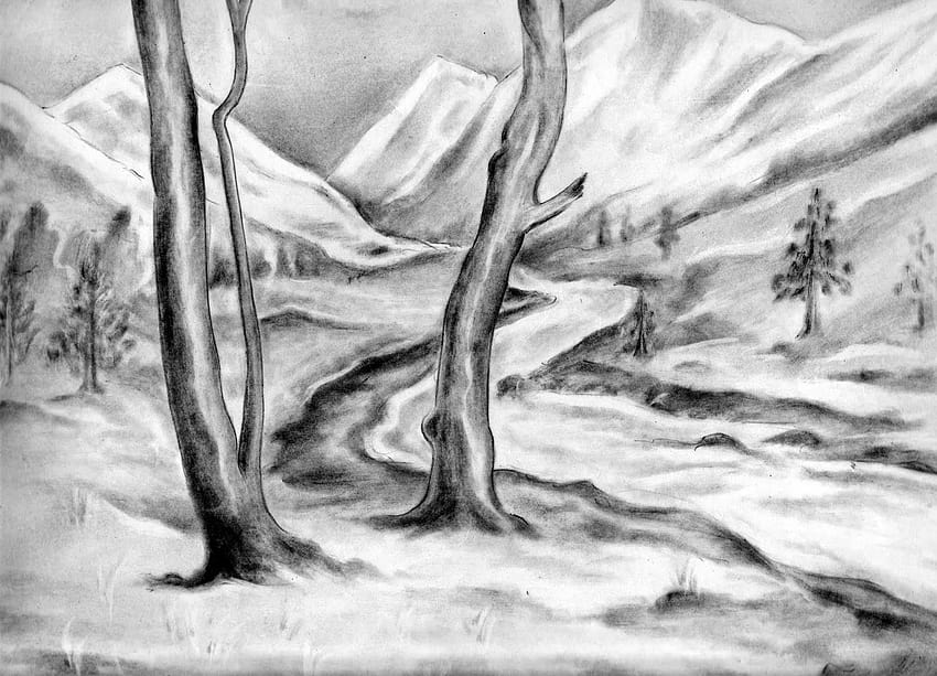 Easy Nature Scenery Drawing - YouTube-saigonsouth.com.vn