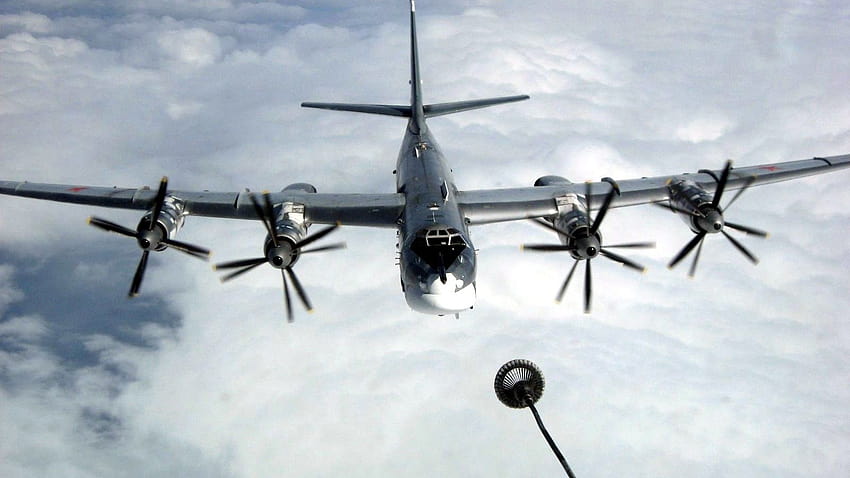 flugzeug bomber nukleare sowjetische tu95 bär turboprop, tu 95 HD-Hintergrundbild
