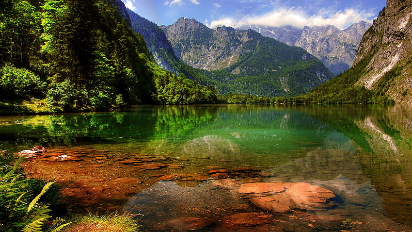 Lac Königssee Montagnes alpines Parc national de Berchtesgaden Bavière Paysage 3840x2160: 13, lac koenigssee bavière Fond d'écran HD