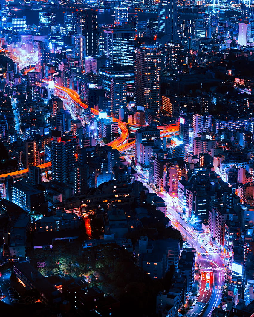 Cidade: [50 HQ], vista aérea da paisagem urbana Papel de parede de celular HD