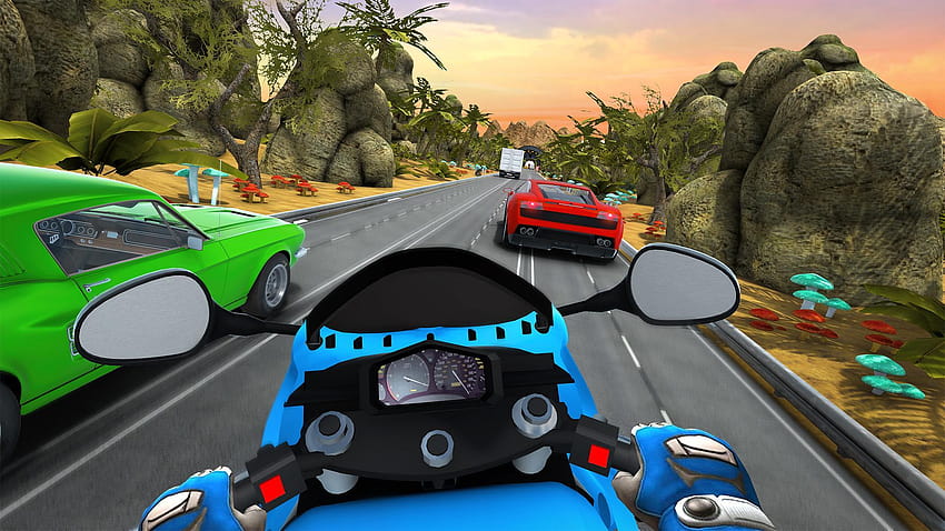 Highway Bike Racing Games:Moto X3m Race bike games for Android HD wallpaper