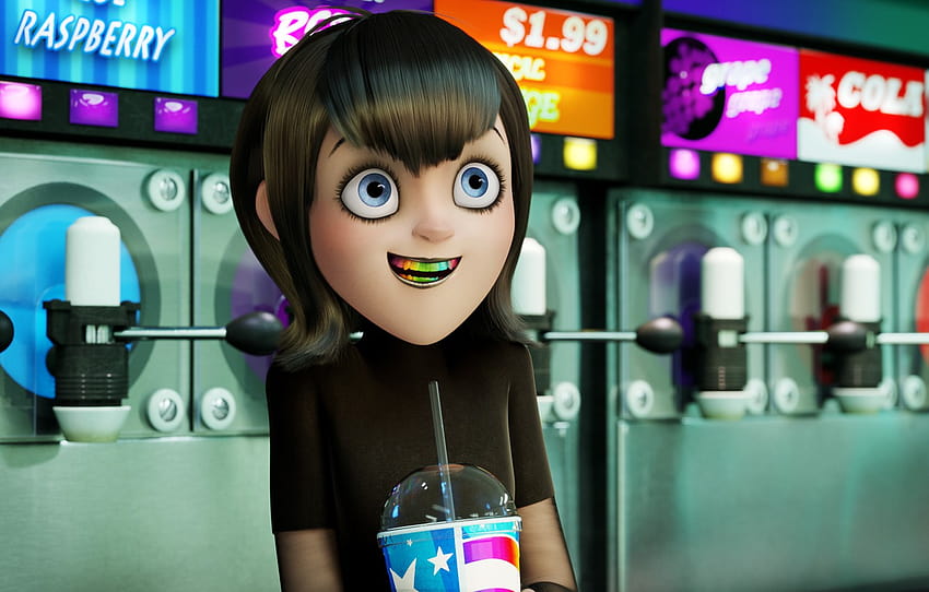 Mädchen, Cartoon, Getränk, Mavis, Hotel HD-Hintergrundbild