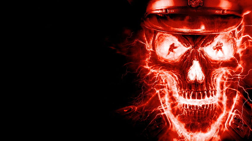 Skull and Flame, cool flaming skull HD wallpaper
