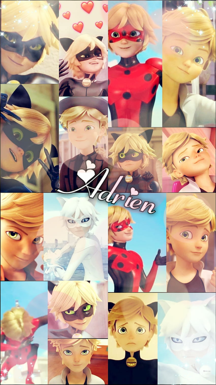 I made a of adrien. I am going to post more probably of marinette. Comment if you want a different one and I'll post it for you if I have the, adrien and marinette HD phone wallpaper