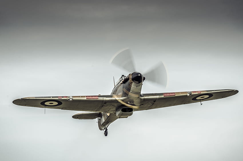 pesawat terbang, Angkatan Darat, Hawker Hurricane, Perang Dunia II / dan Latar Belakang Seluler Wallpaper HD