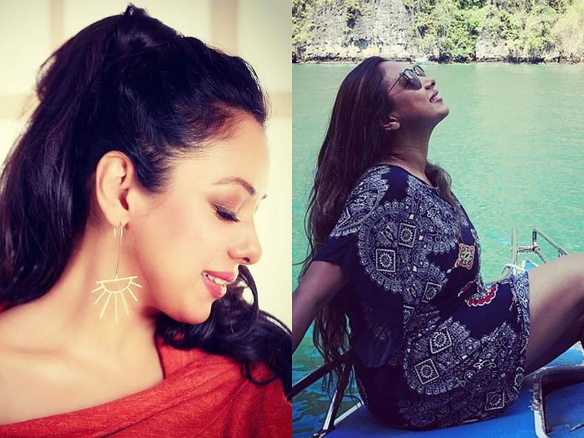 La fama di Anupamaa Rupali Ganguly è incentrata su abiti alla moda chic; vista dell'attrice che oggi festeggia il suo compleanno Sfondo HD