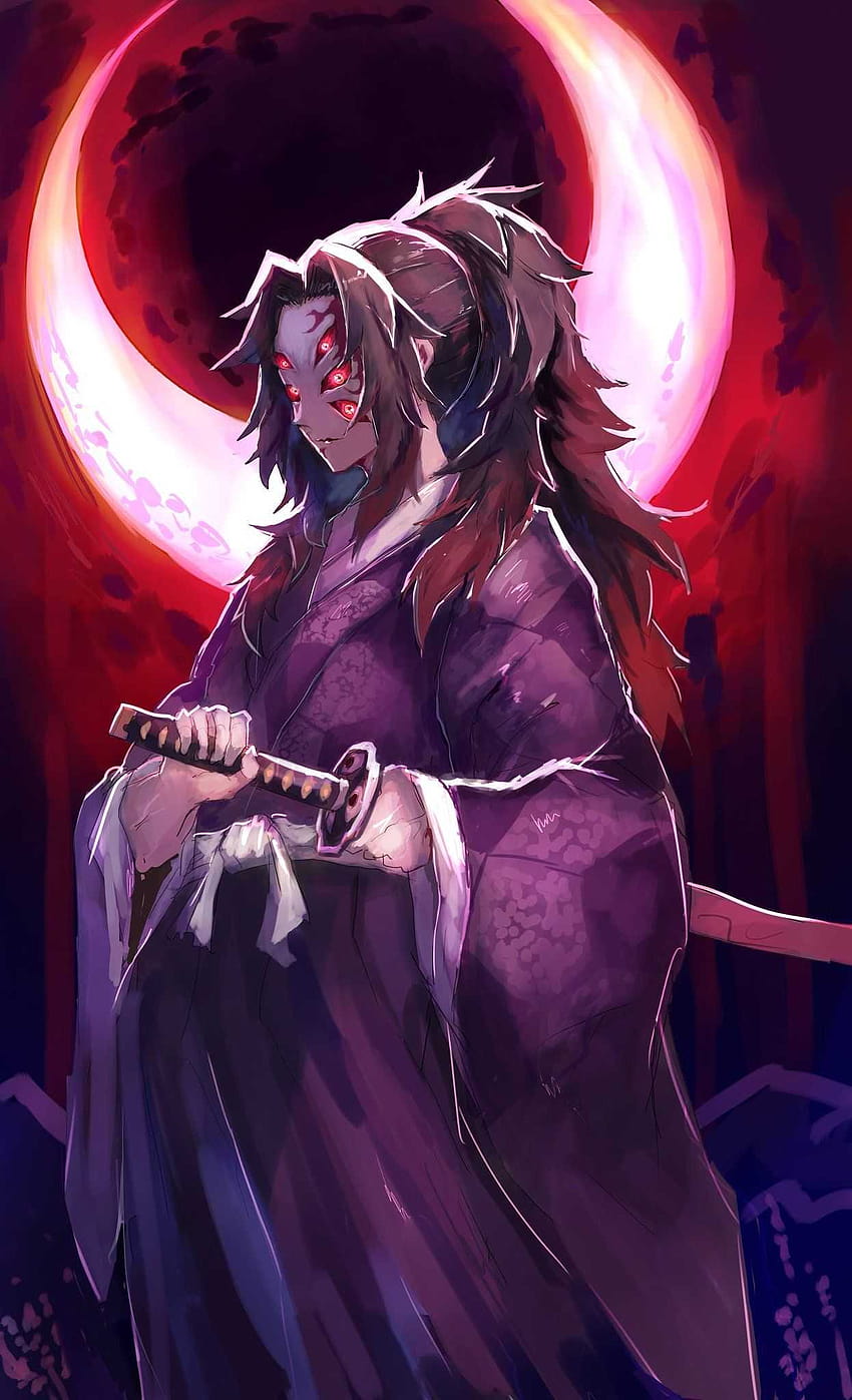 Upper moon 1, kimetsu no yaiba, oni, HD phone wallpaper