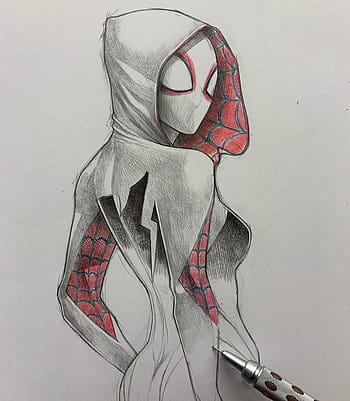 Spider-Man Pencil Drawing | Spider-Man: Into the Spider-Verse by Machiel  Dalebout on Dribbble