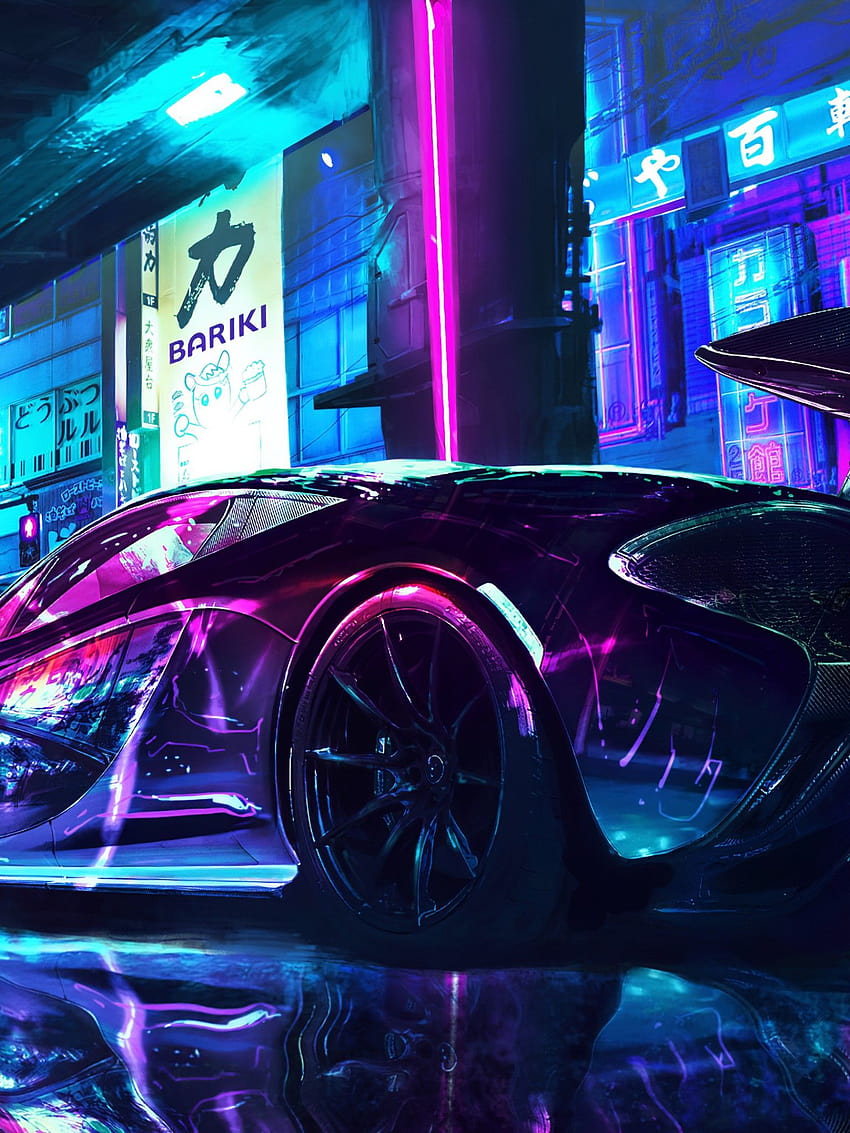 Cyberpunk , McLaren, Supercars, Neon art, Cars HD phone wallpaper
