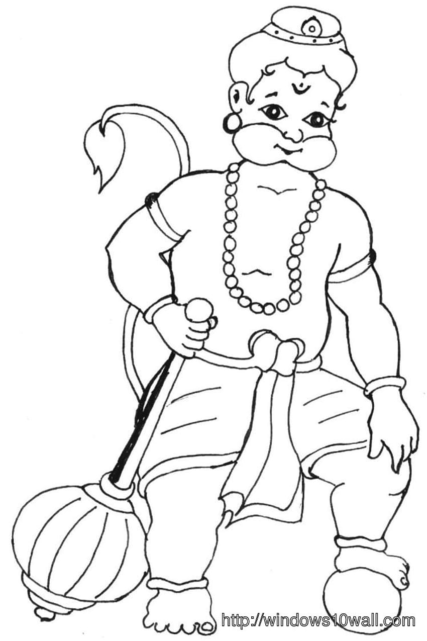 Pencil Sketch of Lord Hanuman Stock Vector by ©komain 88746618