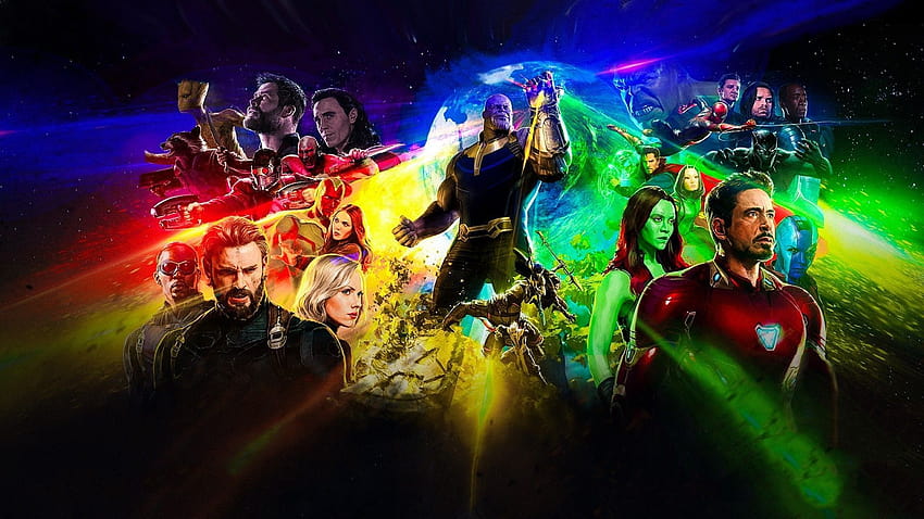 Avengers: Perang Infinity, Film, 2018, Thanos, Karakter, Groot, Rocket Raccoon, Thor, Loki, Bintang, groot vs thanos Wallpaper HD