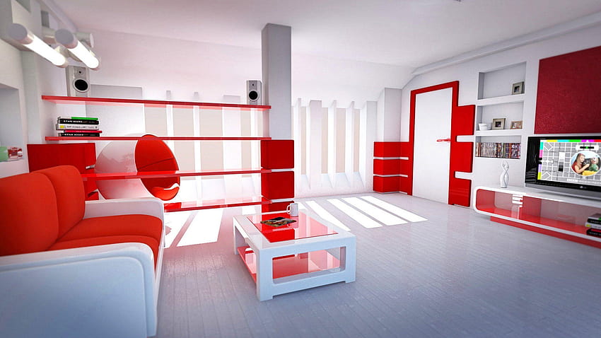 PROJEKT WNĘTRZ pokój architektura mieszkanie mieszkanie dom Tapeta HD