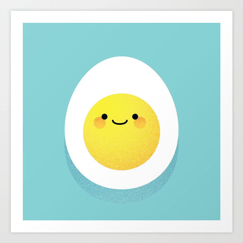 Cute hard boiled eggs Art Print by ...society6 · In stock, kawaii egg HD phone wallpaper