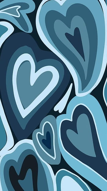 Seamless Background Pattern Heart Wallpaper Blue Vector Illustration Stock  Illustration  Download Image Now  iStock