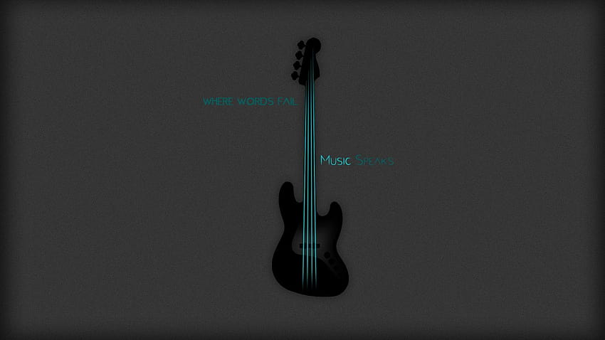 : black, illustration, minimalism, musical instrument, bass HD wallpaper