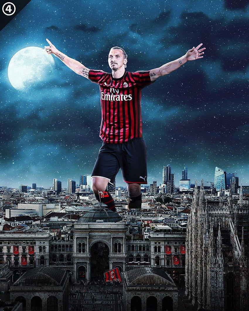 Zlatan Ibrahimović AC Milan, Zlatan Ibrahimovic AC Milan Fond d'écran de téléphone HD