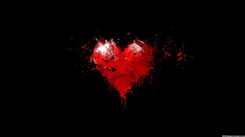 corazón rojo y negro, perfil negro y rojo fondo de pantalla