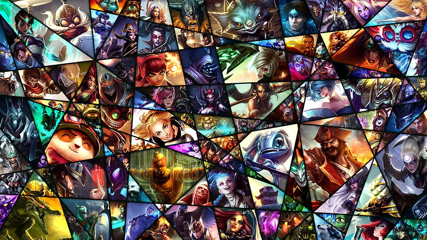 League of Legends featuring the 119 currently released, lol champ HD wallpaper