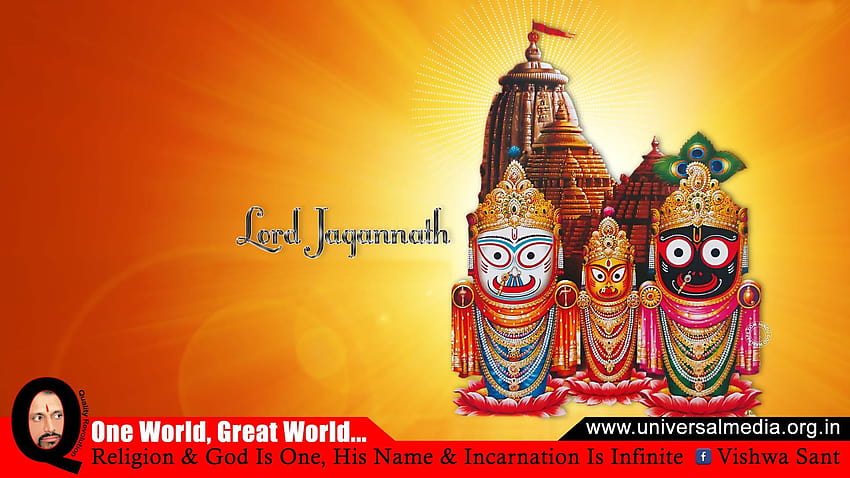 Universal Media за Вселенския храм, бог Джаганнатх HD тапет