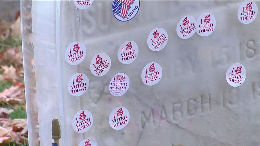 Susan B. Anthony's grave has new plastic shield for protection from 'I voted' stickers HD wallpaper