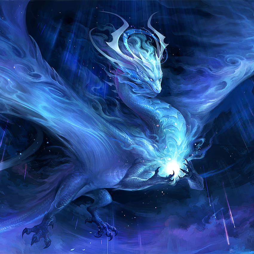 Galaxy Cool Dragon, glow dragons HD phone wallpaper