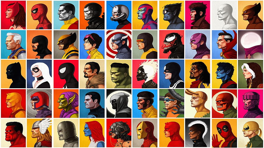 Marvel Villains and Heroes [1920x1080], collage de héros Fond d'écran HD
