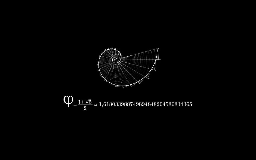 Fibonacci sfondi neri matematica fisica, della matematica Sfondo HD