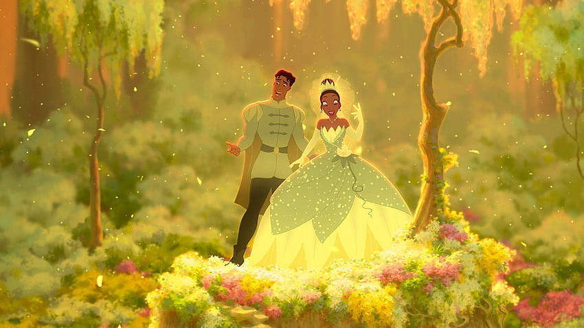Desenhos animados Tiana A Princesa e o Sapo Príncipe Disney Naveen papel de parede HD