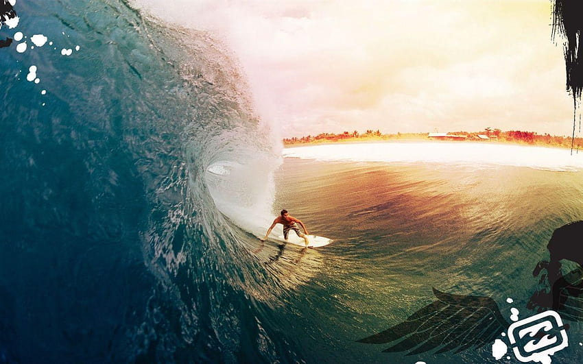 n de un surfer corriendo una ola, volcom surf HD wallpaper