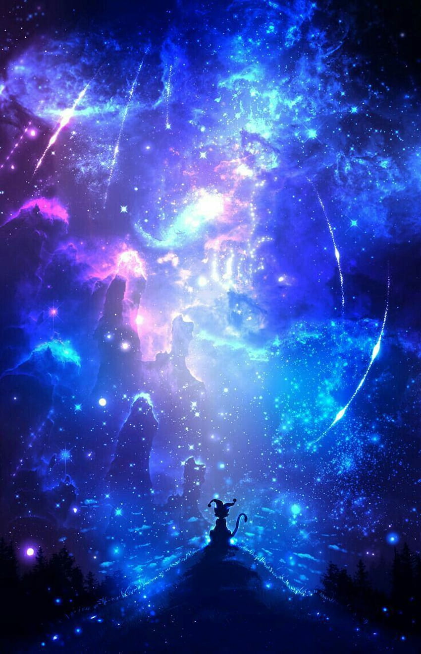 Dare Night on Soul, blue anime galaxy HD phone wallpaper