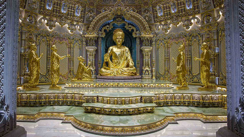 Garbhagruh – Swaminarayan Akshardham Nueva Delhi, templo Akshardham fondo de pantalla