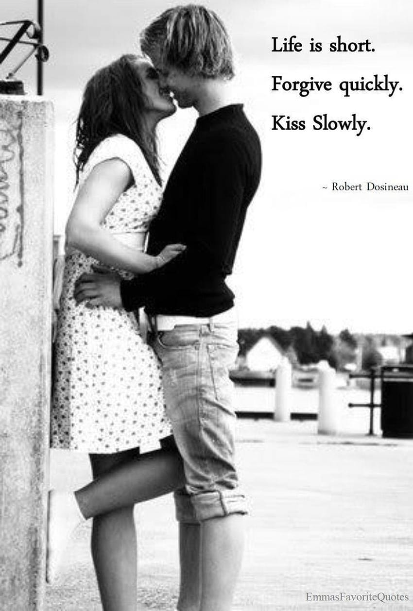 14 best Kissing Quotes, romantic kiss with quotes HD phone wallpaper