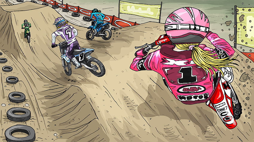 Women's professional motocross faces uphill battle for legitimacy, dirtbike arena HD wallpaper