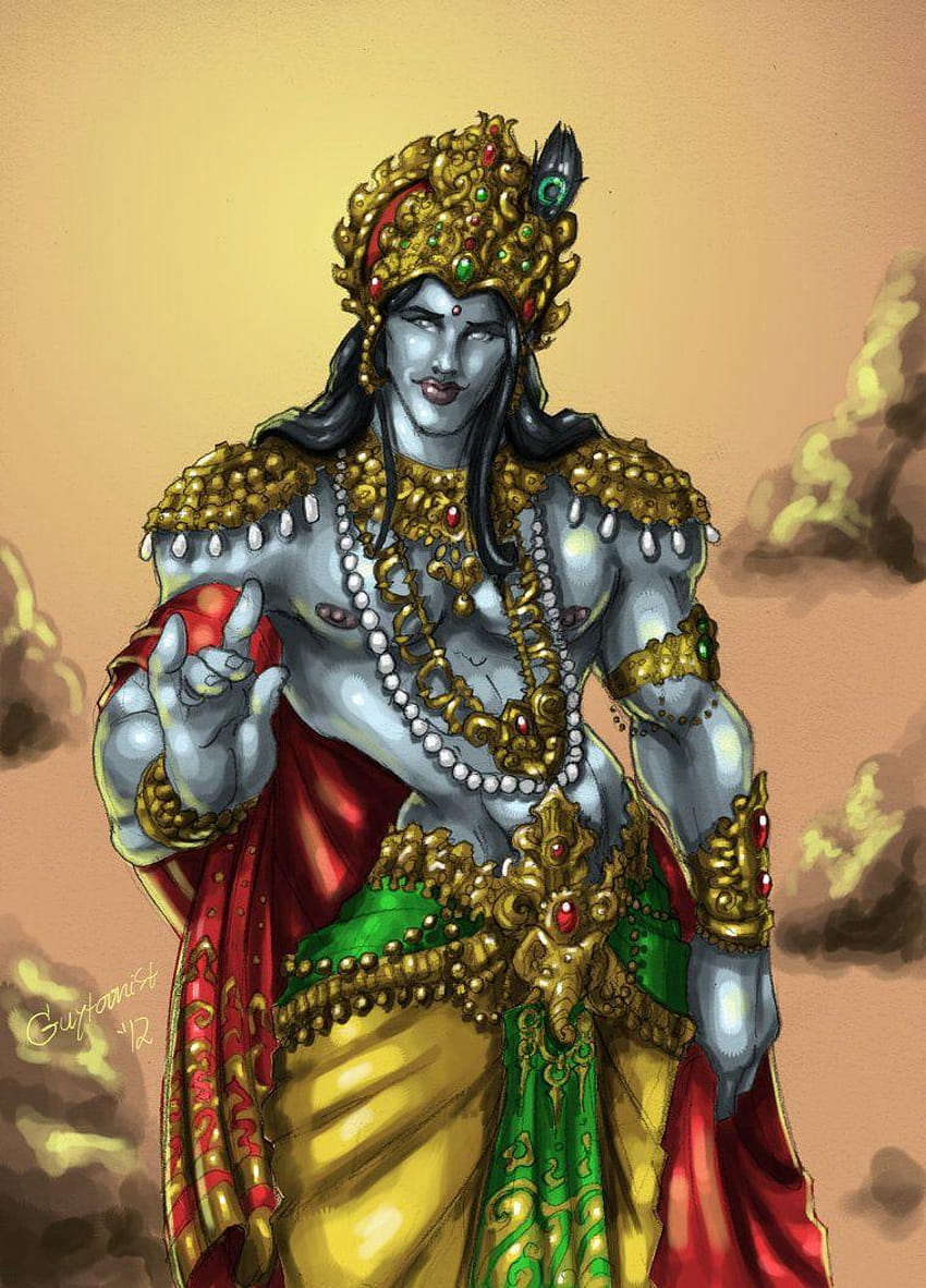 1 Top God Krishna, New Lord Krishna, Най-новото, аниме на Кришна в карикатура HD тапет за телефон