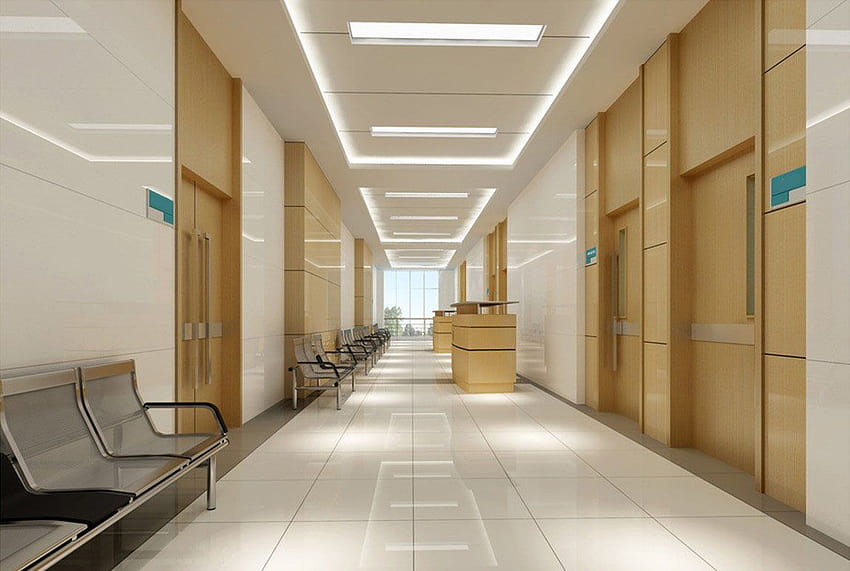 病院の廊下のインテリアデザイン病院の配達、病室 高画質の壁紙