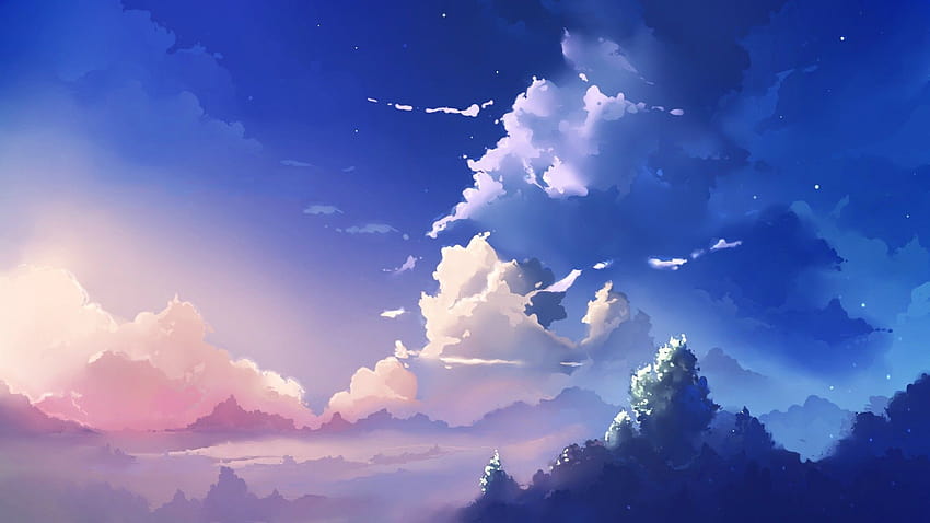 Anime Cloud Sfondi pubblicati da Sarah Sellers, cielo anime blu scuro Sfondo HD