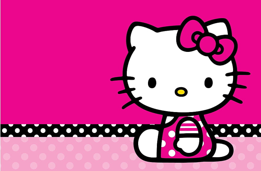 Hello Kitty Pink And Black Love Backgrounds, bonjour kitty rose et noir Fond d'écran HD