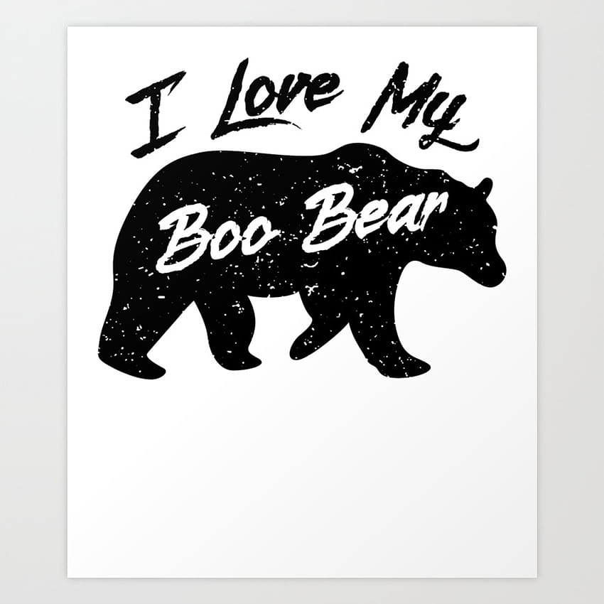 Boo Bear Słodki pluszowy miś Niedźwiedź polarny Halloweenowe pary Light Art Print autorstwa Superdesign Tapeta na telefon HD