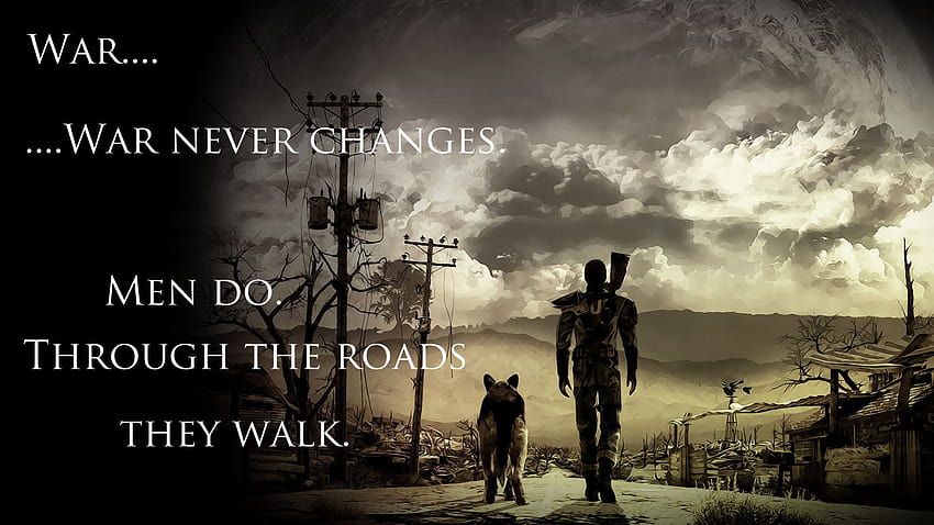 One of my favourite Fallout , Enjoy : Fallout, war never changes HD wallpaper