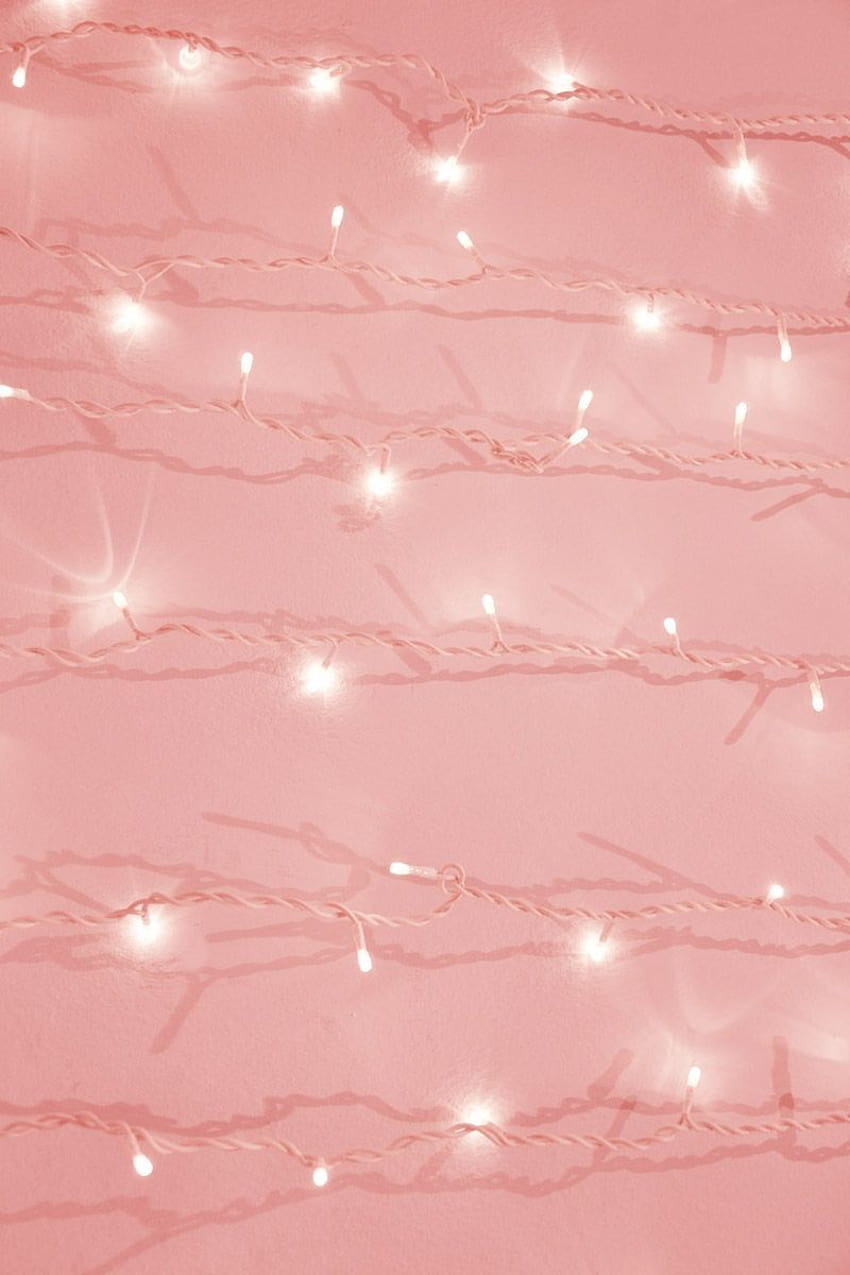 Aesthetic Xmas Lights, aesthetic christmas pink HD phone wallpaper