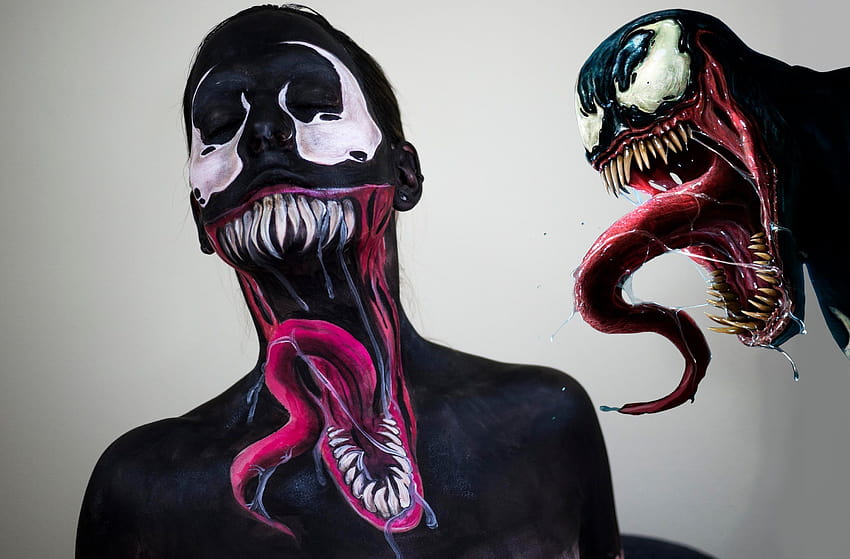 Cool Carnom Venom Face HD wallpaper